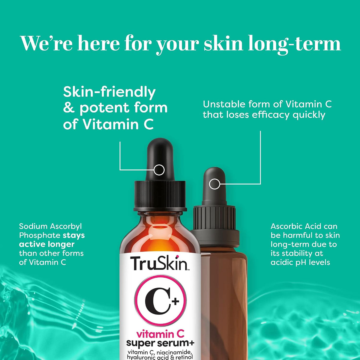 TruSkin Vitamin C+ Face Serum with Retinol & Niacinamide, 30 ml (1 fl oz) - view 4