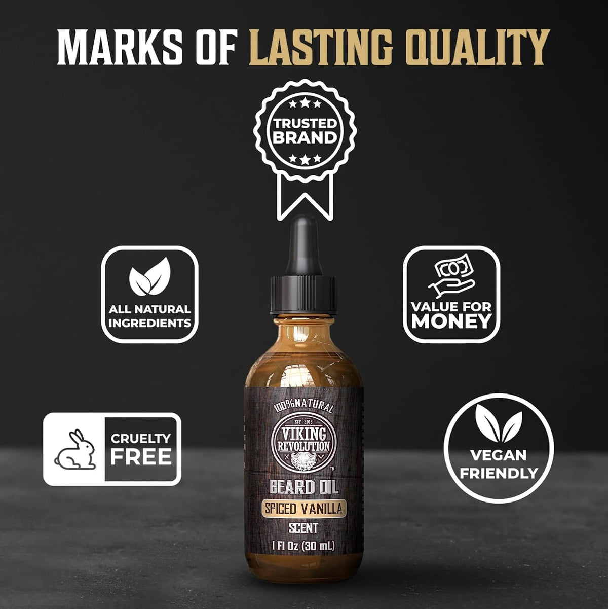 Viking Revolution Beard Oil, Spiced Vanilla, 1 fl oz (30 ml) - view 5