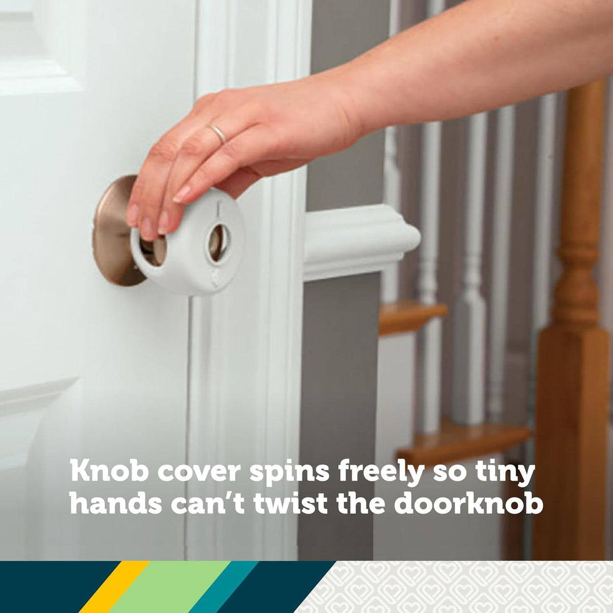 Safety 1st Parent Grip Door Knob Covers, Crystal Clear, 3 Pack - view 5
