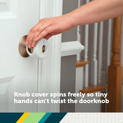 Safety 1st Parent Grip Door Knob Covers, Crystal Clear, 3 Pack - view 5