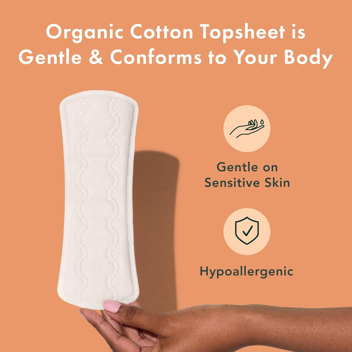 Rael Organic Cotton Cover Panty Liners, Extra Long, 60 Count - view 3