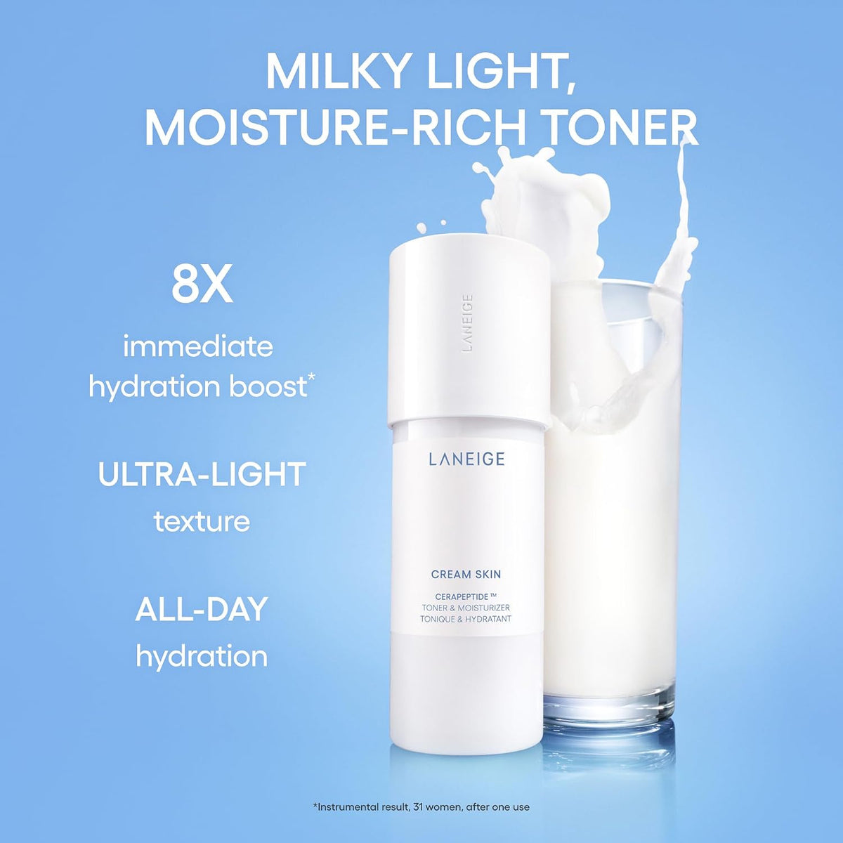 LANEIGE Cream Skin Cerapeptide Toner and Moisturiser 170ml - view 2
