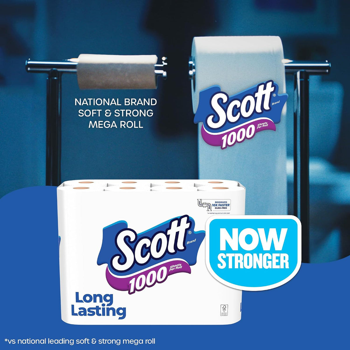 Scott 1000 Toilet Paper 18 Rolls, 1000 Sheets per Roll - view 3