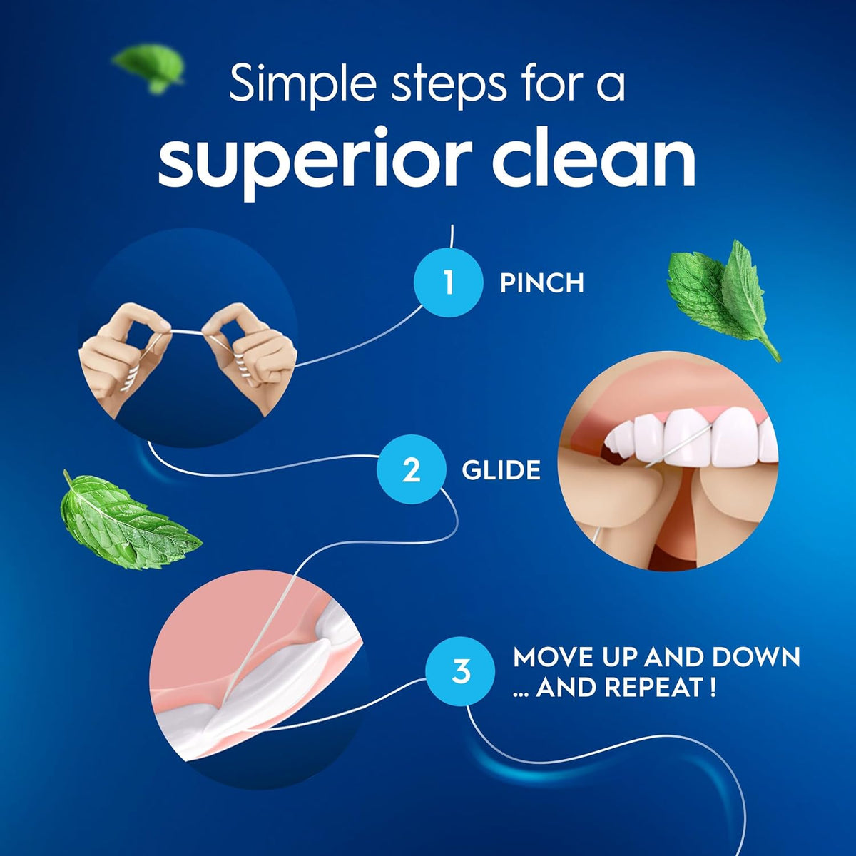 Oral-B EssentialFloss Mint Waxed Dental Floss, 2 Pack, 50 m Each - view 4