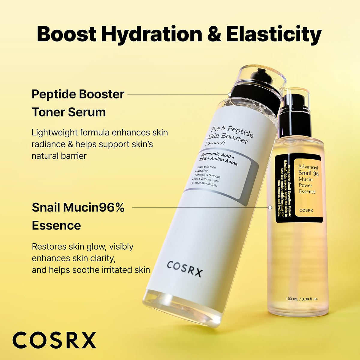 COSRX Snail Mucin 96 Essence and Peptide Booster Set - view 4
