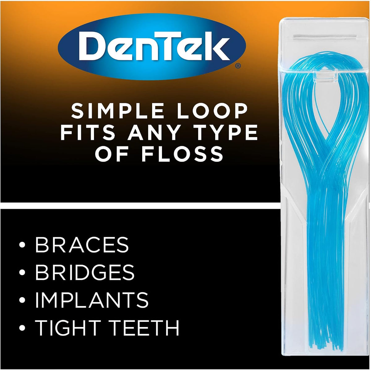 DenTek Floss Threaders for Braces, Bridges & Implants, 50 Count, Pack of 6 - view 3