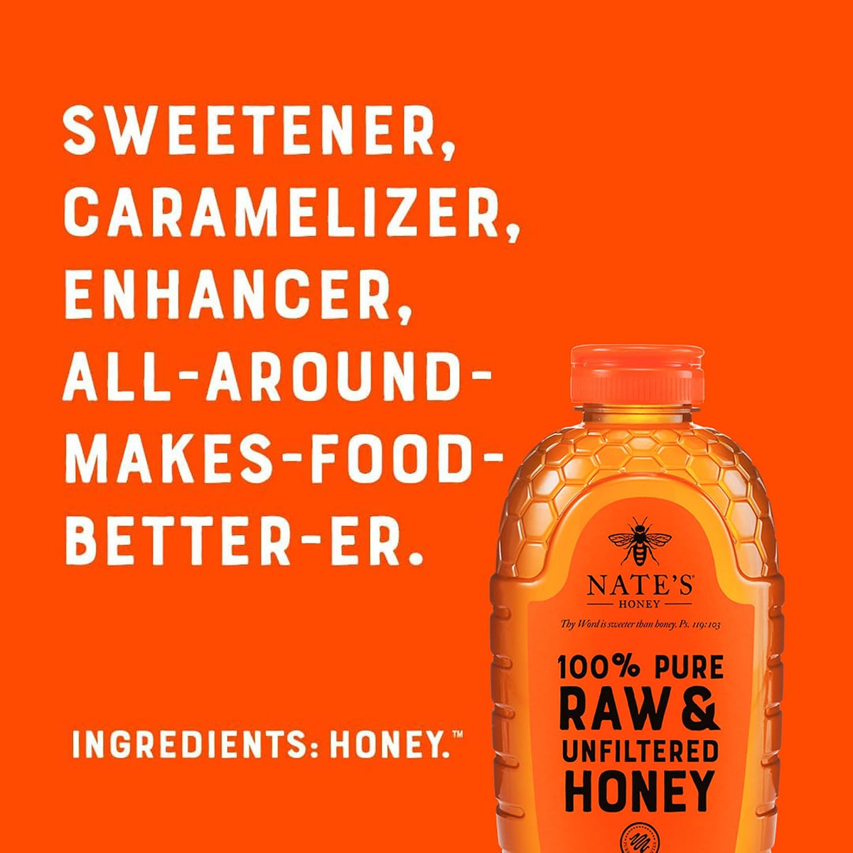 Nature Nate's 100% Pure Raw and Unfiltered Honey 32 oz (907 g) - view 2