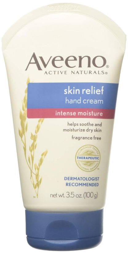 Aveeno Intense Relief Hand Cream, 3.5 oz, Pack of 6
