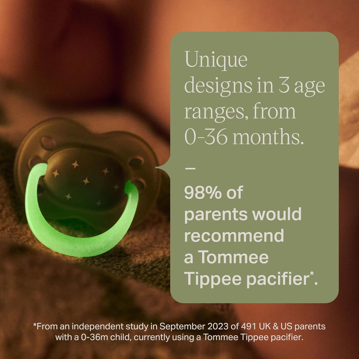 Tommee Tippee NightGlow Dummies, 18-36 Months, Silicone, Pack of 4 - view 4
