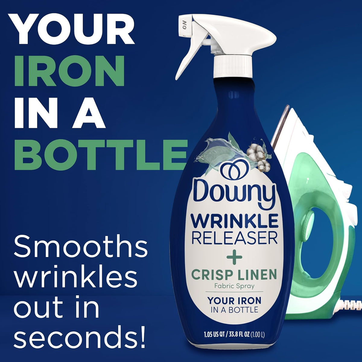 Downy Crisp Linen Wrinkle Releaser Spray 1 L (33.8 fl oz) - view 2