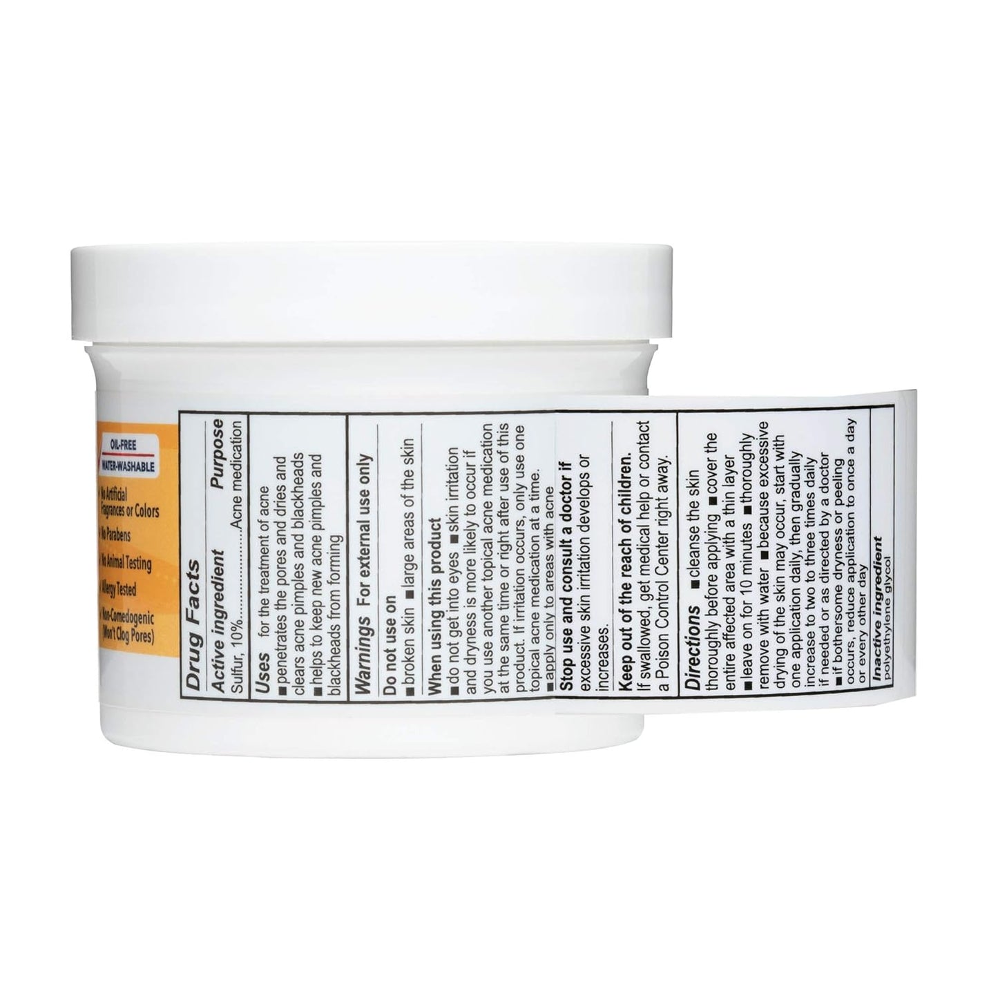 De La Cruz, Acne Treatment Ointment with 10% Sulfur, Maximum Strength, 5.5 oz