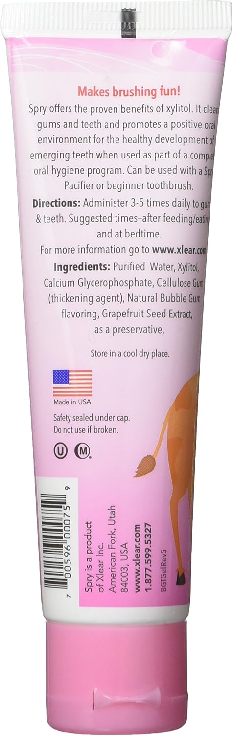 Spry Natural Kids Xylitol Tooth Gel Bubble Gum 60 ml Pack of 3 - view 3