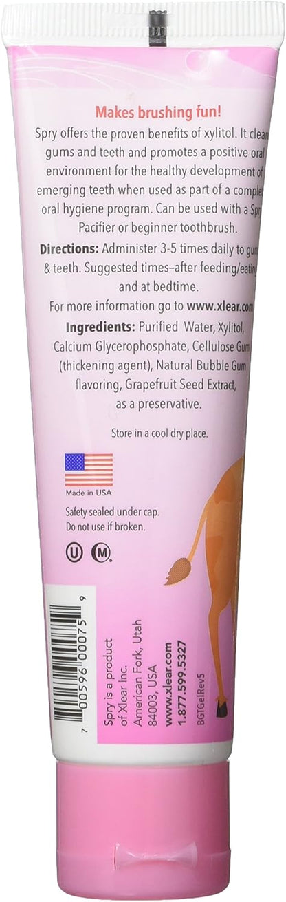 Spry Natural Kids Xylitol Tooth Gel Bubble Gum 60 ml Pack of 3 - view 3
