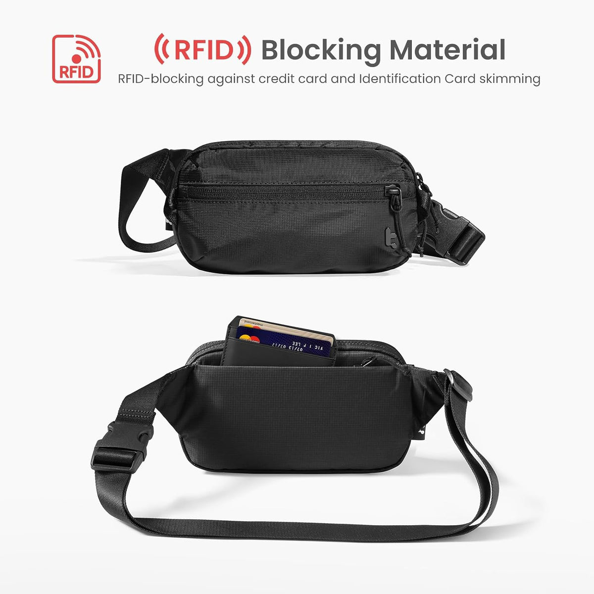 tomtoc 1.5L Sling Bag with RFID Blocking - view 4
