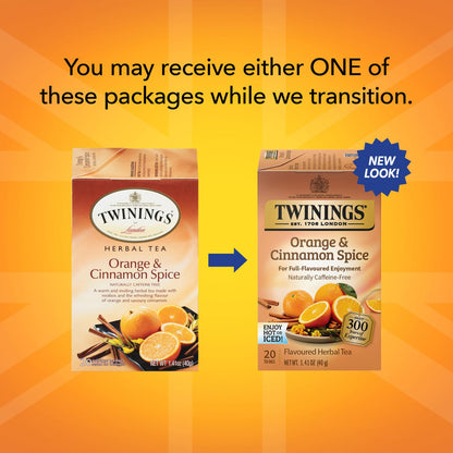 Twinings Orange and Cinnamon Spice Herbal Tea 20 Teabags - view 3