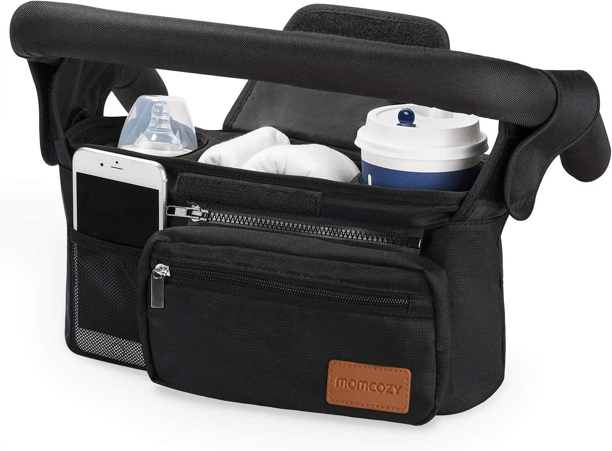 Momcozy Universal Stroller Organiser with Insulated Cup Holders