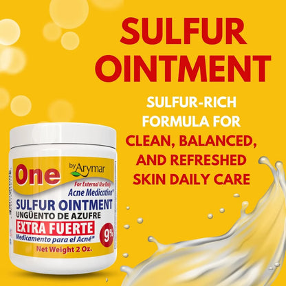 Arymar Sulfur Ointment 9% Acne Spot Treatment for Face and Body 2oz - USA in UK