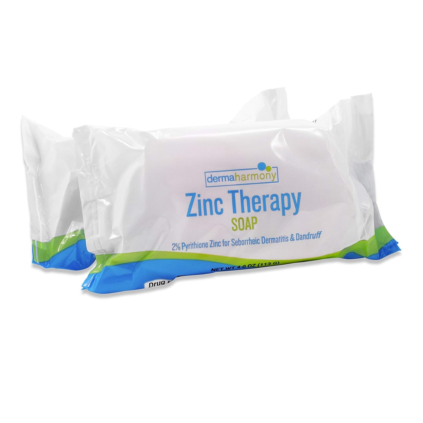 Set of 2 2% Pyrithione Zinc (Znp) Bar Soap 4 Oz - Crafted for Those with Skin Conditions - Seborrheic Dermatitis, Dandruff, Etc.