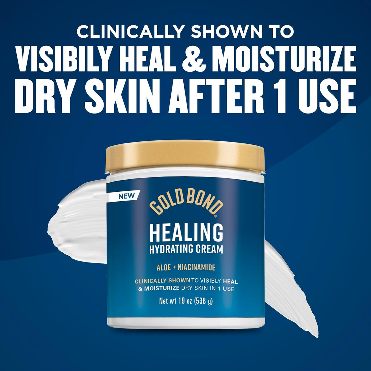 Gold Bond Healing Hydrating Body & Face Cream, 19 oz Jar - view 5