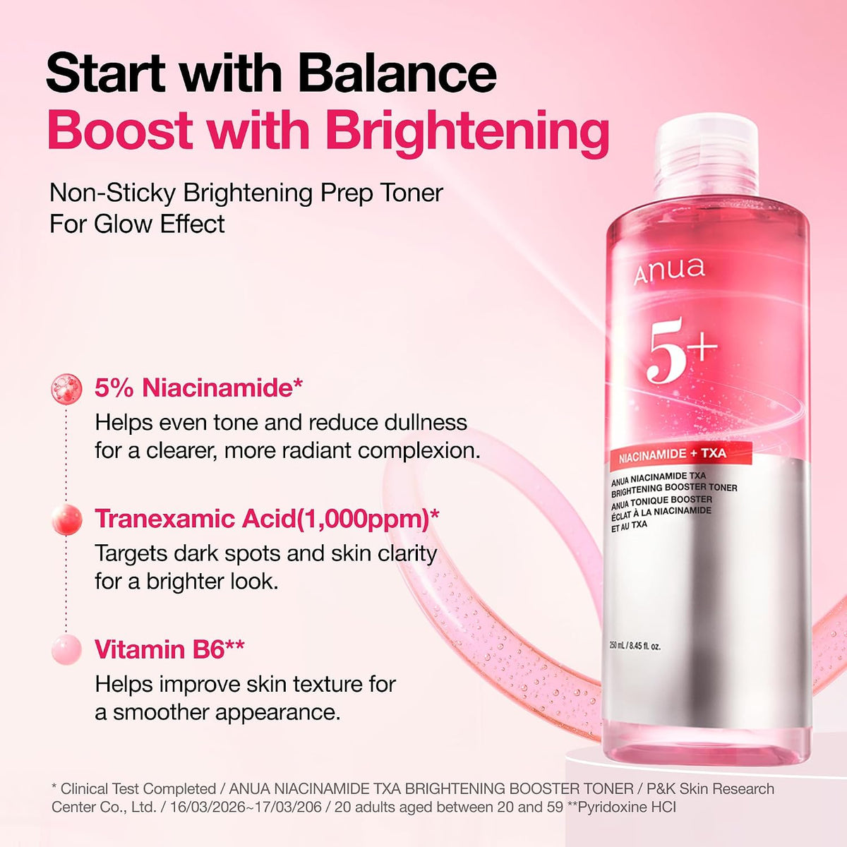 Anua Niacinamide Tranexamic Acid Brightening Booster Toner 250ml - view 3