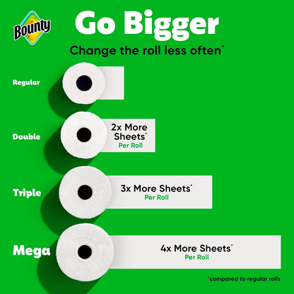 Bounty Select-A-Size Paper Towels, White, 8 Triple Rolls - view 3