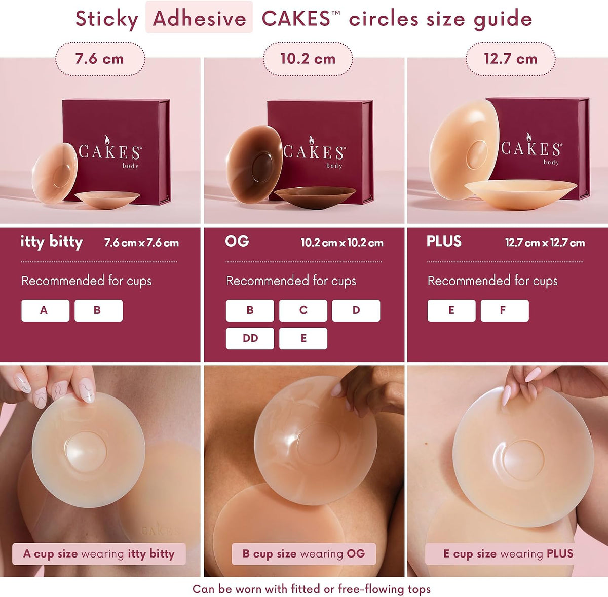 CAKES Body Silicone Nipple Covers, Honey, OG Size (B-DD) - view 5