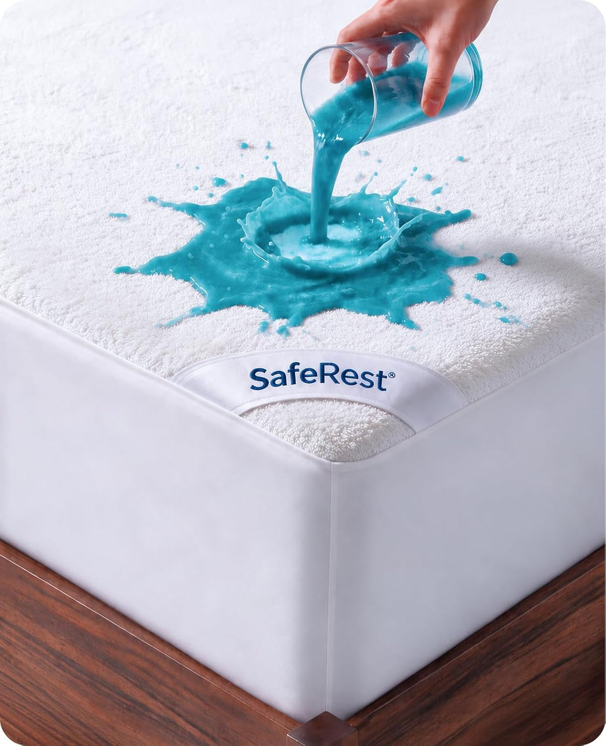 SafeRest Waterproof Cot Mattress Protector (US Crib Size) — product view