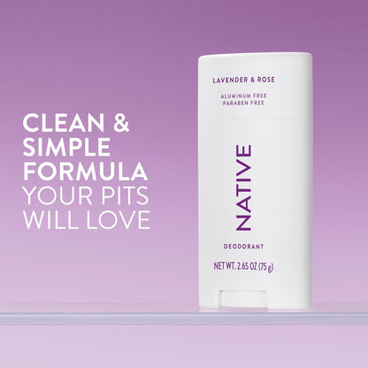 Native Aluminium-Free Deodorant Stick, Lavender & Rose Scent - view 2