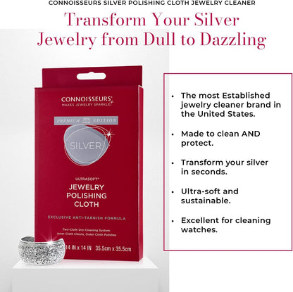 Connoisseurs Extra Large Silver Polishing Cloth, 14 x 14 Inches - view 6
