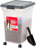 IRIS USA Airtight Pet Food Storage Container, 26.3 kg (58 lb) Capacity, Dark Grey