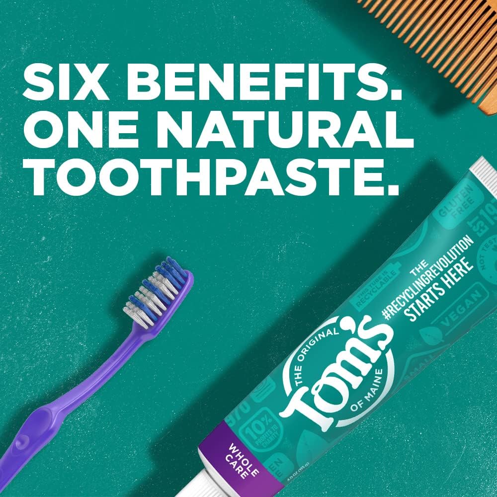Tom's of Maine Whole Care Anticavity Fluoride Toothpaste, Peppermint, 4 oz - view 3