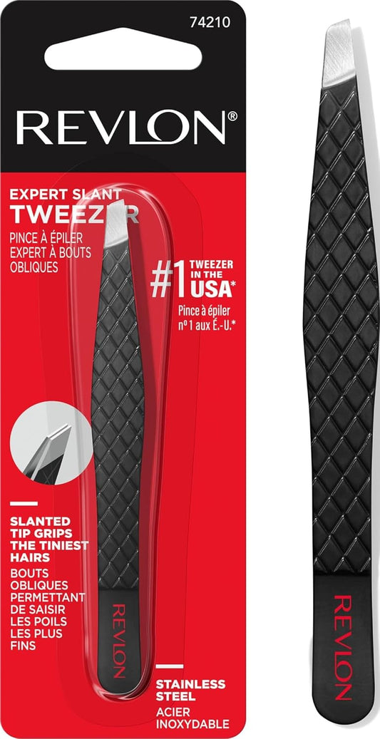 Revlon Expert Slant Tip Tweezer, Black