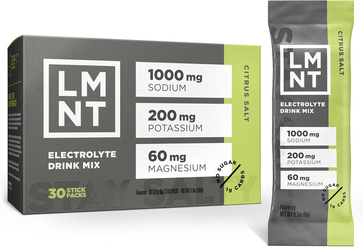 LMNT Zero Sugar Electrolyte Drink Mix Citrus Salt 30 Count