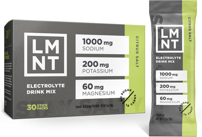 LMNT Zero Sugar Electrolyte Drink Mix Citrus Salt 30 Count