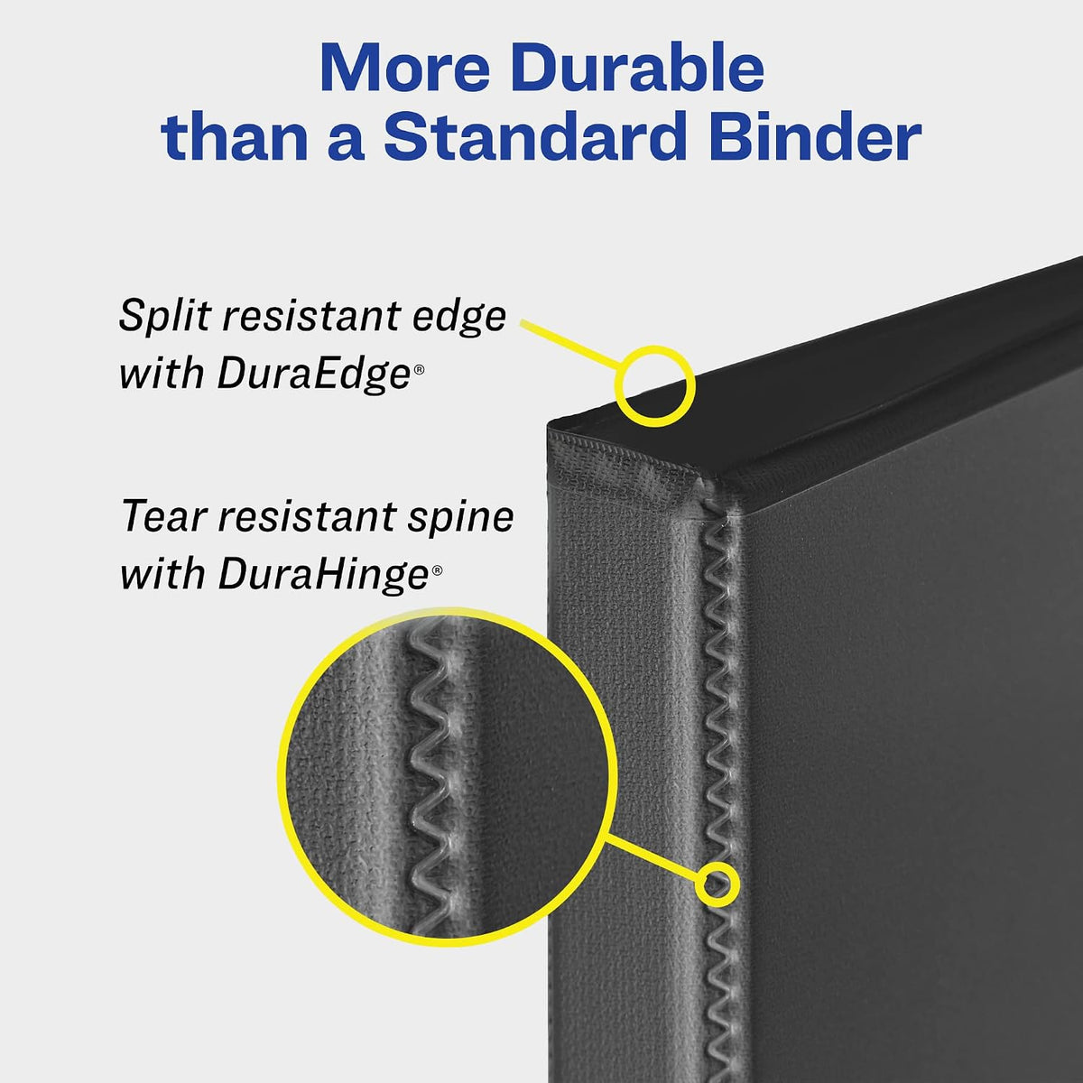 Avery Heavy-Duty View 3 Ring Binder, 1 Inch Slant Rings, Black - view 4