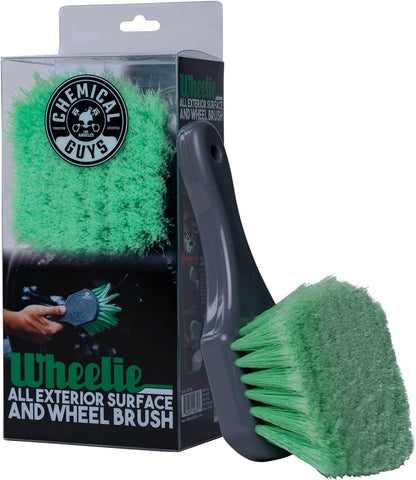 Chemical Guys Wheelie Wheel and Exterior Brush, Soft, Green