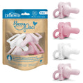 Dr. Brown's HappyPaci Baby Dummy 0-6m, Pink and White, Pack of 4