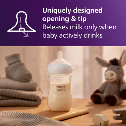 Philips Avent Natural Baby Bottles, 9 oz, Medium Flow, Pack of 4 - view 3