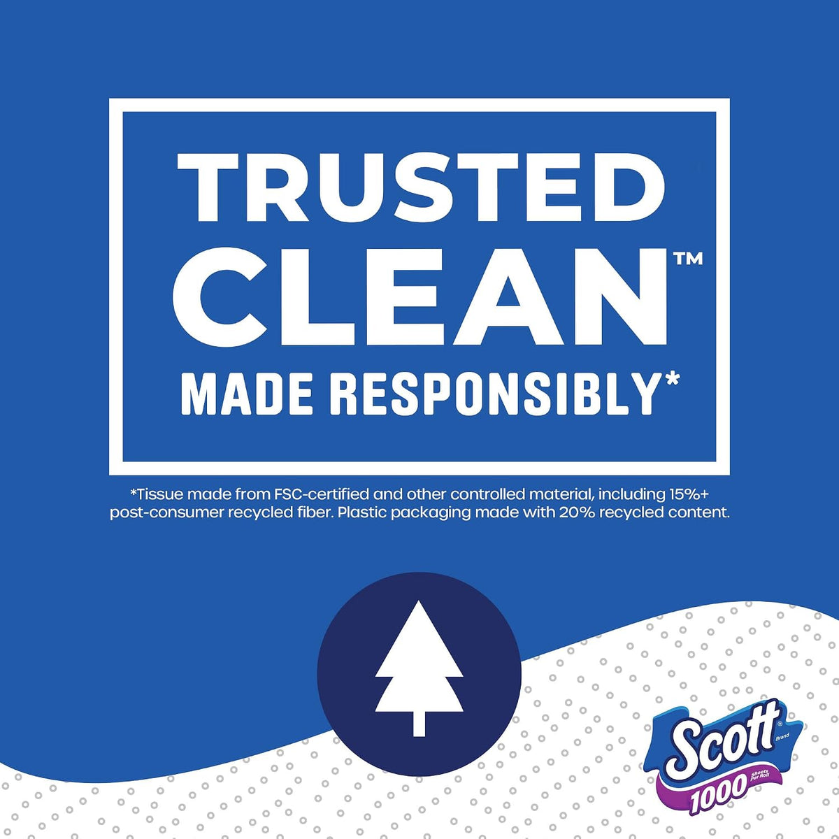 Scott 1000 Trusted Clean Toilet Paper 32 Rolls, 1000 Sheets per Roll - view 3