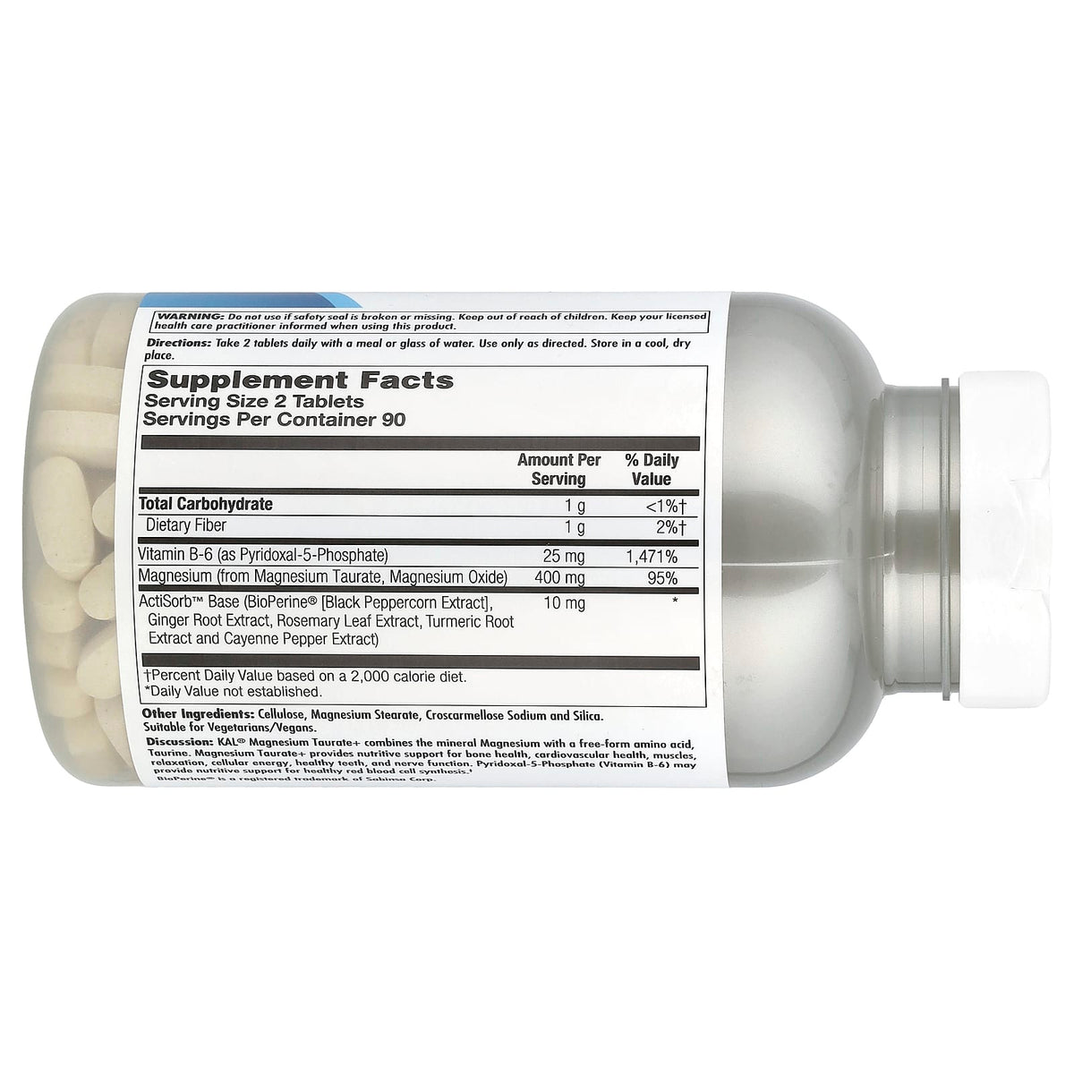 KAL Magnesium Taurate+, 180 Tablets - view 2