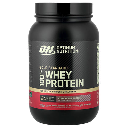 Optimum Nutrition Gold Standard 100% Whey, Extreme Milk Chocolate, 907 g (2 lb)