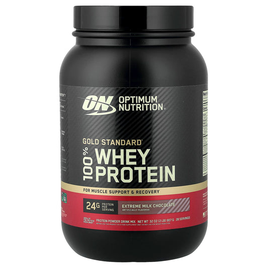 Optimum Nutrition Gold Standard 100% Whey, Extreme Milk Chocolate, 907 g (2 lb)