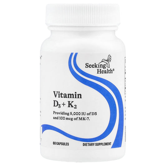 Seeking Health Vitamin D3 + K2, 60 Capsules