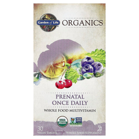 Garden of Life Organics Prenatal Once Daily, 30 Vegan Tablets