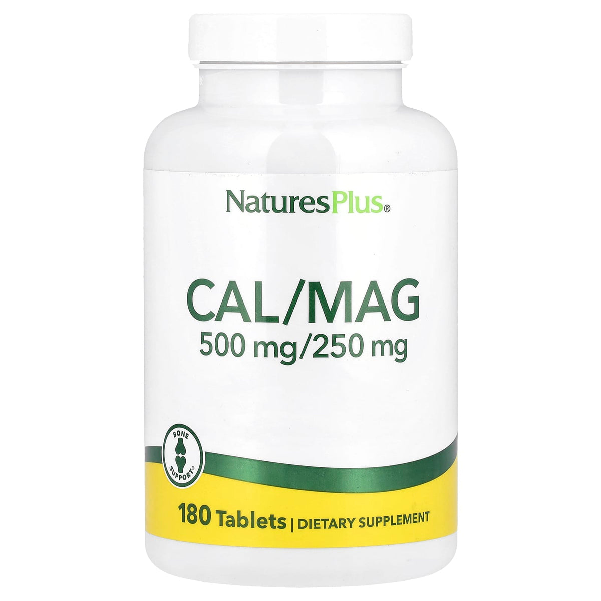 NaturesPlus Cal/Mag, 180 Tablets — product view