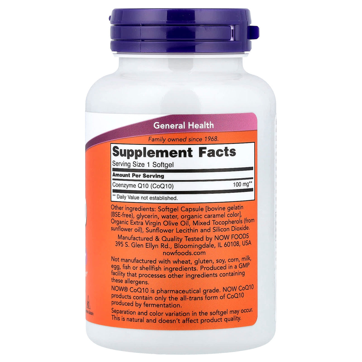 NOW Foods CoQ10, 100 mg, 150 Softgels — alternate product view