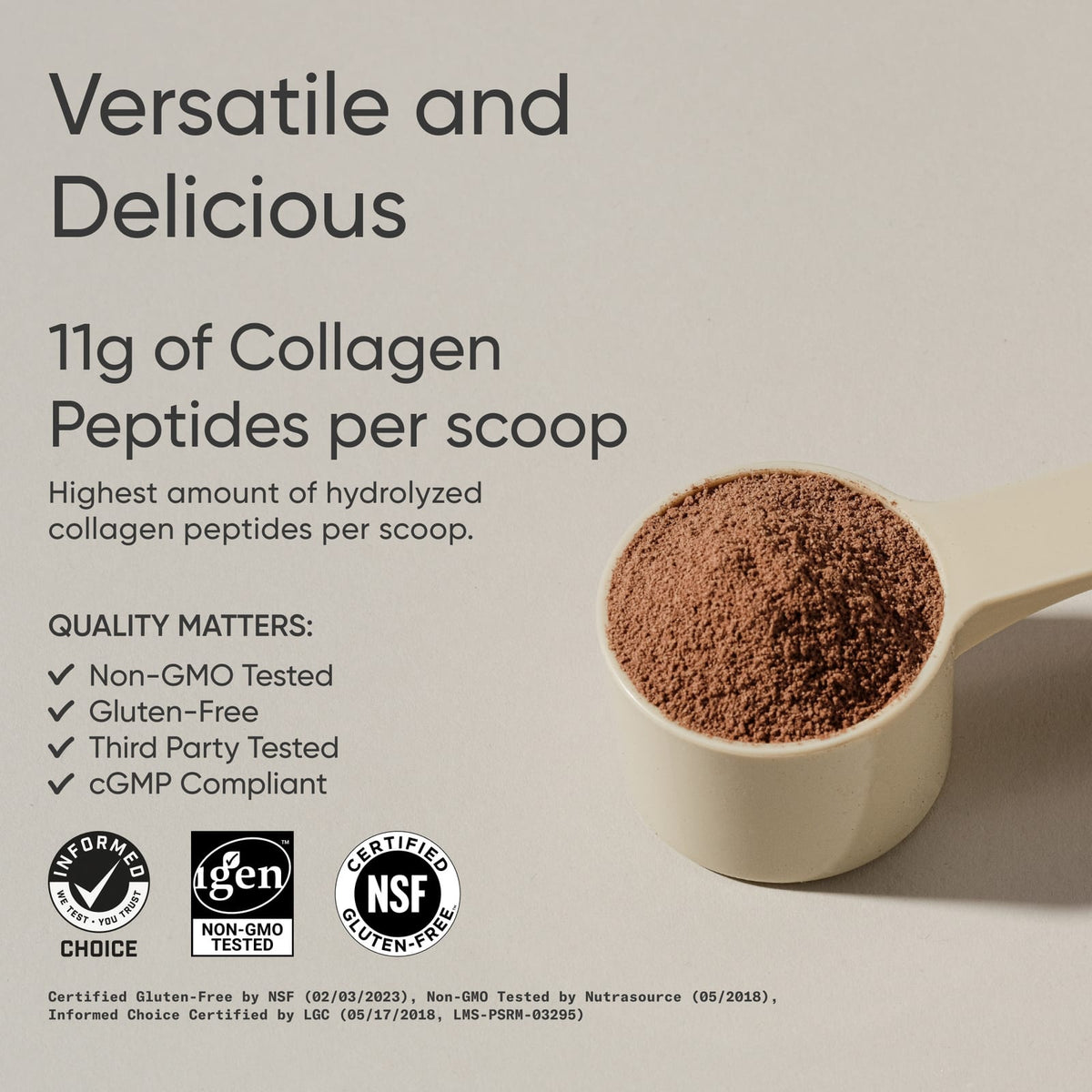 Sports Research Collagen Peptides, Dark Chocolate, 640 g (1.41 lb) - view 3