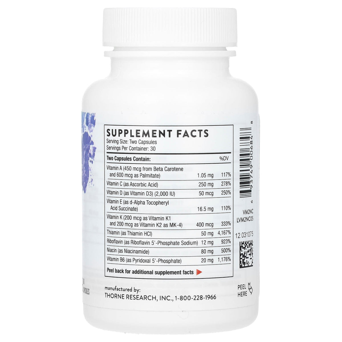 Thorne Basic Nutrients 2/Day, 60 Capsules — alternate product view