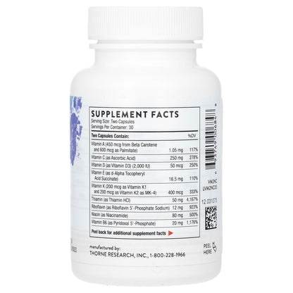 Thorne Basic Nutrients 2/Day, 60 Capsules - view 2