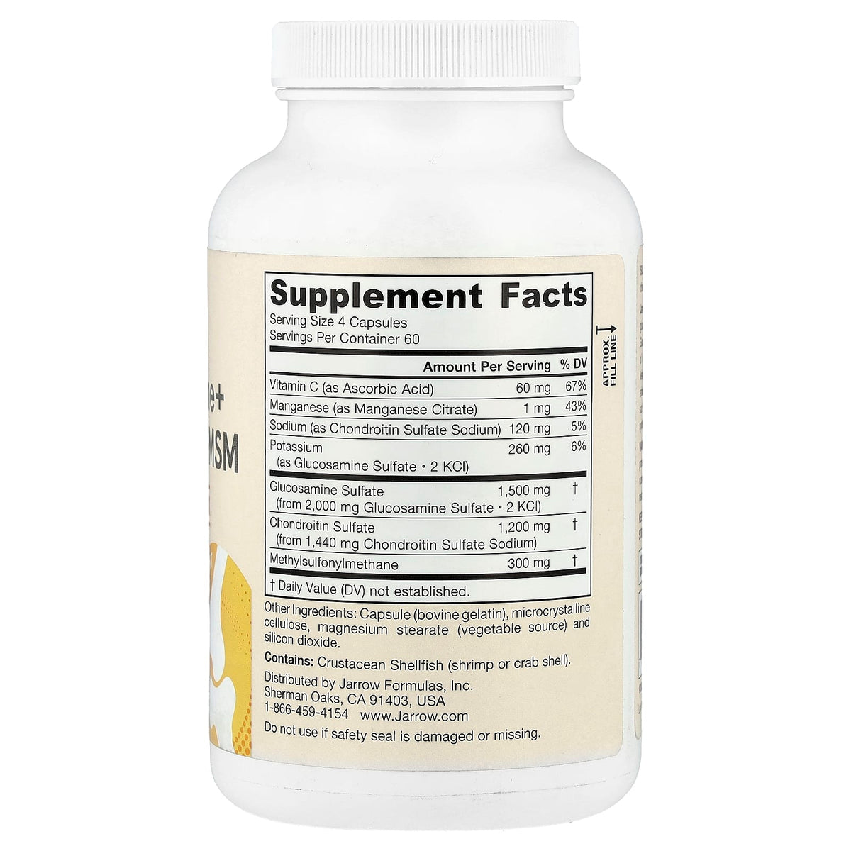 Jarrow Formulas Glucosamine + Chondroitin + MSM, 240 Capsules — alternate product view